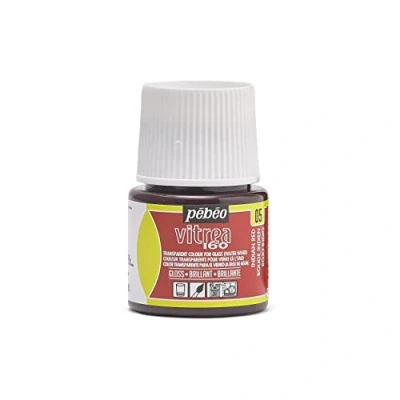 Immagine di PEBEO Vernice per Vetro Trasparente Vitrea 160C Rosso Indiano 45 ML