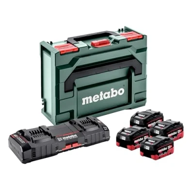 Immagine di Metabo Basic Set 4x LiHD 5.5Ah ASC 145 DUO Caricatore per pacchi batteria 685180000