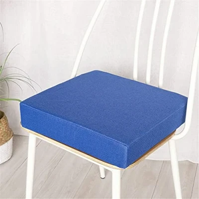 Immagine di Cuscino per Sedia in Memory Foam, Treers Cuscini Sedie Quadrati ? Supporto e Stabilità Perfetti Rivestimento Lavabile da Ufficio a rotelle (Azzurro,50x50x8cm)