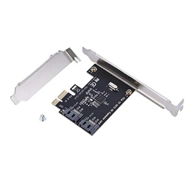 Immagine di Zerone Schede PCI e Scheda Controller Express a SATA 3.0, di Espansione per III 6 Gbps 2 Porte Supporto PC Desktop SSD HDD