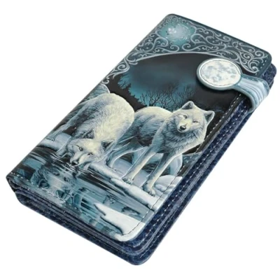 Immagine di Nemesis Now Warriors Of Winter Lisa Parker Borsetta In Rilievo, 19 Cm, Pu, 18,5 Colore: Blu