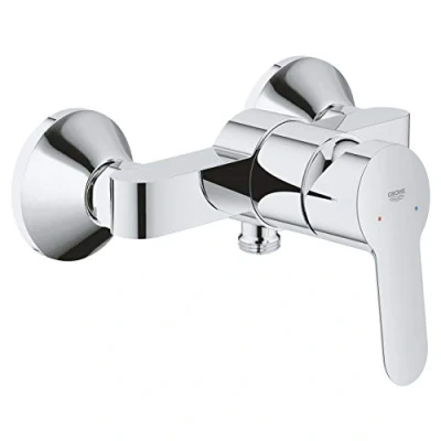 Immagine di Grohe BauEdge Rubinetto per Il Bagno, Miscelatore Monocomando Doccia, Valvola di Ritegno Integrata Chrome 23333000