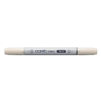 Immagine di Copic Ciao Pennarello Grafico con Doppia Punta, 11 g , Grigio (Warm Gray No. 0), 12 x 150 mm
