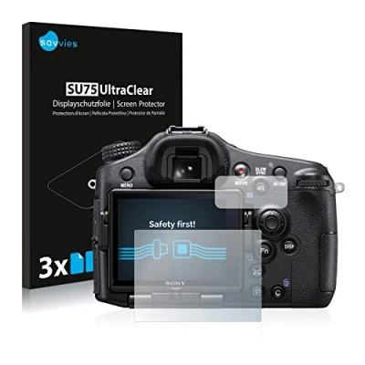 Immagine di savvies (6 Pezzi Pellicola Protettiva per Sony Alpha 77 II (SLT A77 II) Protezione Schermo Trasparente