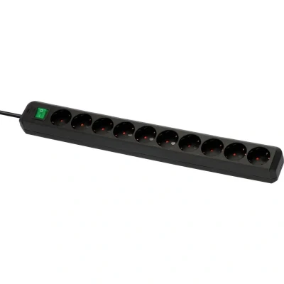 Immagine di Brennenstuhl 1159300010 Multipresa con interruttore 10 scomparti Nero Schuko 1 pz.