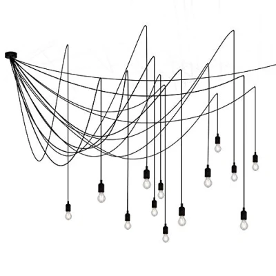 Immagine di Seletti Lampadario 14 Luci A LED Maman Lampadine Dimmerabili Trasparenti