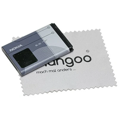 Immagine di Batteria per Nokia Original BL 5C agli ioni di litio 220DS, 222, 222 DS, 2310, 2323C, 2330C, 2600, 2610, 2626, 2700C con panno la pulizia del display mungoo