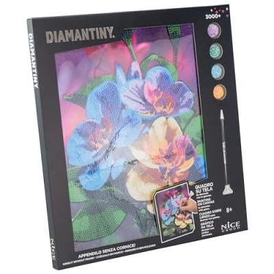 Immagine di DIAMANTINY Orchidea Dipingi coi Numeri, Multicolore, 22 x 30 1,5 cm, 96563