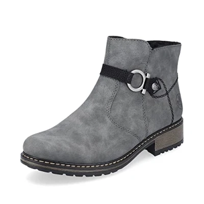 Immagine di Rieker Donna Stivaletti Z6869, Signora Bottini,Boots,Stivaletti,Stivaletto,Foderato,Stivali Invernali,Grigio (Grau / 45),38 EU 5 UK