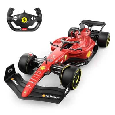 Immagine di CMJ RC Cars Auto telecomandata Ferrari F1 75 (scala 1:12) 2022 Formula 1 piloti Charles LeClerc + Carlos Sainz Drive To Surive