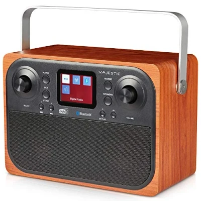 Immagine di Majestic RT 197 DAB Radio DAB/DAB+/FM, Bluetooth, Display LC, Ingresso AUX IN, uscita cuffie, sveglia 2 allarmi 3 suonerie
