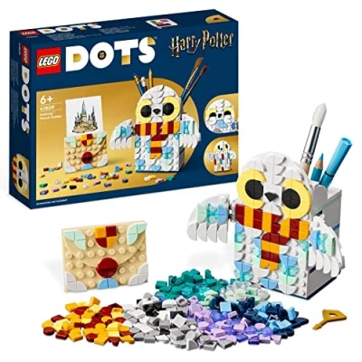 Immagine di LEGO 41809 DOTS Portamatite di Edvige la Civetta Harry Potter, Accessori da Scrivania Fai Te, Giochi per Bambini e Bambine con Portapenne Portablocco
