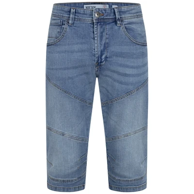 Immagine di Indicode Uomini Fortune Jeans Shorts Pantaloncini 3/4 Used Look Blue Wash S