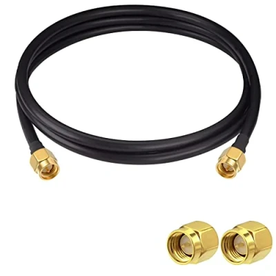 Immagine di Vecys Cavo di Prolunga per Antenna SMA Maschio a Pigtail WLAN RG58 6.5ft/2M Rete Wireless WiFi 2G 3G 4G Router GSM Bluetooth LAN