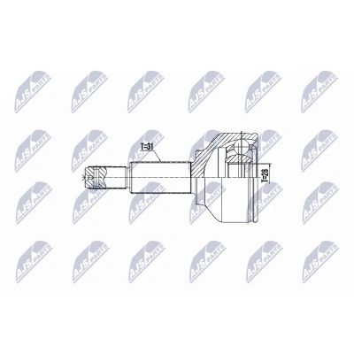 Immagine di NTY NPZ FR 052 Kit Giunto Omocinetico Assale anteriore Dx, Sx con anello sicurezza lato posteriore FORD: Transit Custom V362 Van
