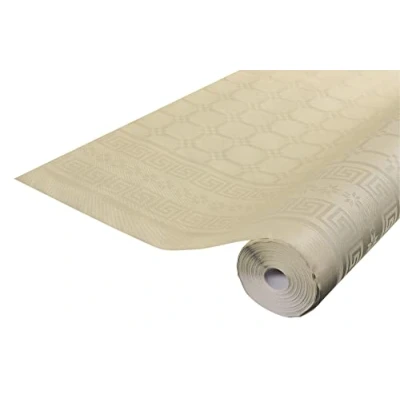 Immagine di Pro Nappe Cod. R482568I Tovaglia a rotolo in Carta damascata 1,18 x 25 Mt 83 coperti dal motivo universale, offre eleganza e sobrietà Colore beige