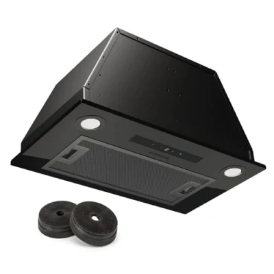 Immagine di Klarstein Cappa Aspirante a Incasso, Cucina con Filtro, in Alluminio, Incasso Flusso d&#039;Aria 439m3/h, Illuminazione LED, Timer, Filtrante