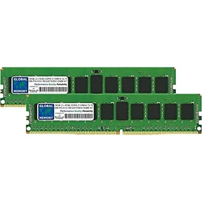 Immagine di 16 GB (2 x 8 GB) DDR4 2133 MHz PC4 17000 288 Pin ECC REGISTRATO DIMM (RDIMM) Memoria RAM Kit per Server/STAZIONI di Lavoro/SCHEDE Madri Rank CHIPKILL)
