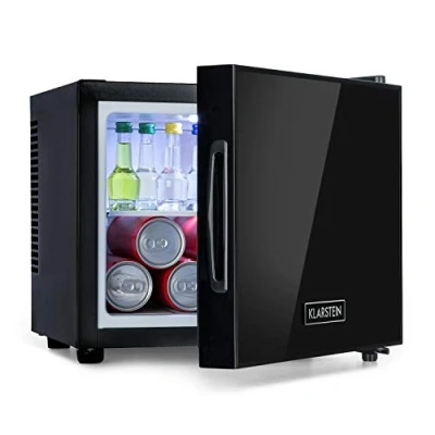 Immagine di KLARSTEIN Frosty Minibar Mini Frigo, Compatto, Sistema di Raffreddamento Termoelettrico, Capacità 10 Litri, Temperatura: 12 18 C, Classe Efficienza Energetica A, 33 dB, Nero