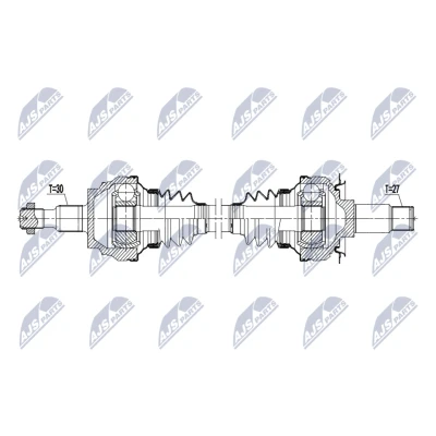 Immagine di NTY NPW ME 200 Albero motore / Semiasse Assale posteriore Sx, Dx 849mm Trasmissione automatica