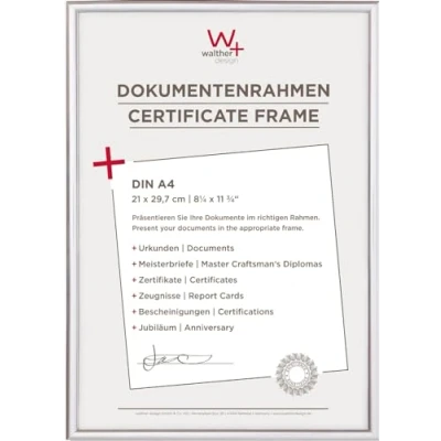 Immagine di walther+ design KV130S Cornice portafoto Formato carta: DIN A4 Argento