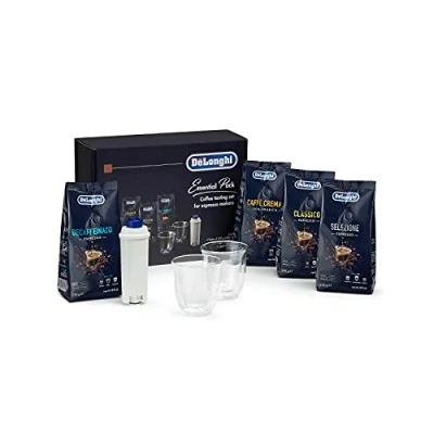 Immagine di Delonghi set degustazione caffè in chicchi Essential + filtro tazze cappuccino