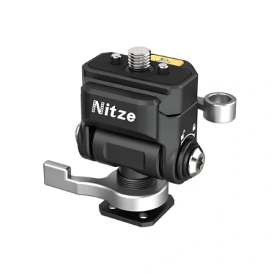 Immagine di Nitze Supporto per Monitor Fotocamera (NATO Rail con 1/4 Screw e Retractable Pins to Cold Shoe), a Sgancio Rapido Morsetto NATO Regolabile, 180 Tilt 360 Pan N54 S1