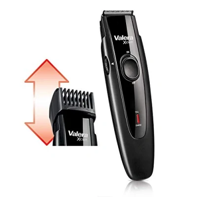 Immagine di Valera, X Cut 642.02, Regolabarba Professionale, Lame 32 mm in Acciaio Inox, 30 Lunghezze di Taglio da 0.5 a 15 mm, Funzionamento Cordless o con Alimentatore, Cavo USB Incluso, 100 240 V, Swiss Made