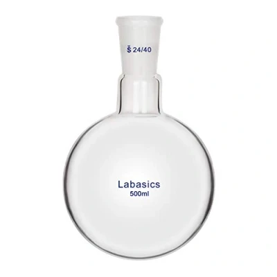Immagine di Labasics 500ml RBF Pallone Vetro Laboratorio a Collo Singolo, Single Neck Round Bottom Flask con Giunto Esterno Conico Standard 24/40