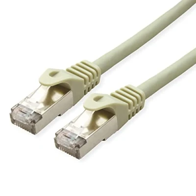 Immagine di Value 21.99.0847 RJ45 cavo di rete, patch CAT 6A S/FTP 50.00 m Grigio doppia schermatura, Privo alogeni, Ritardante fiamma 1 pz.
