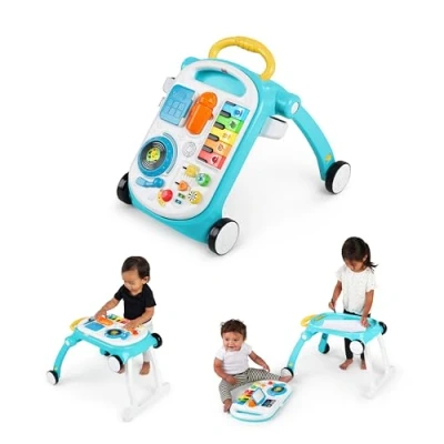 Immagine di Baby Einstein, Girello e Tavolo Attività, Primi Passi, 4 in 1 Mix &#039;N Roll, Giocattolo Musicale per L&#039;apprendimento, 100+ Suoni, Colori Animali, Sviluppo Motorio, da 6 Mesi+