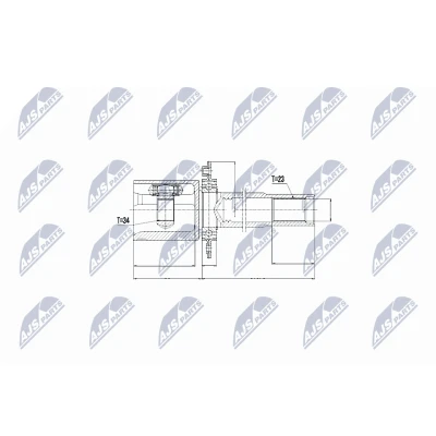 Immagine di NTY NPW VW 026 Kit Giunto Omocinetico Cambio a doppia frizione Assale anteriore Dx VOLKSWAGEN: Golf 5, Touran I, AUDI: A3 Hatchback, Sportback
