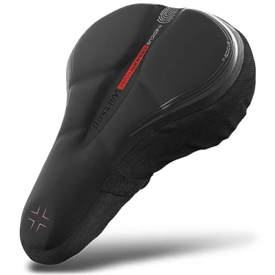 Immagine di WITTKOP cuscino per sellino bicicletta, realizzato in comodo memory foam, uomini e donne, con coprisella ergonomico a 3 zone Concept I, del sedile peleton,