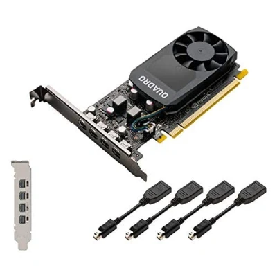 Immagine di hp Nvidia Quadro P620 Scheda grafica da 2 GB (512 core CUDA, GDDR5, 128 bit, PCI Express x16 3.0), con cavi x4 mDP a DP, staffe ad alto e basso profilo, 3ME25AA, in confezione semplice