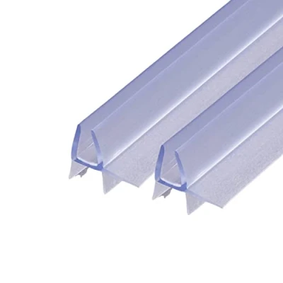 Immagine di 2x 100cm Sealis Guarnizione Ricambio Sottoporta Doccia per Vetri di Spessore 4mm/ 5mm Profilo Box Aletta Trasparente
