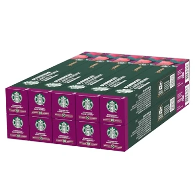 Immagine di STARBUCKS Caffè Verona by Nespresso Caffè, 10 confezioni da capsule (100 compatibili Nespresso)