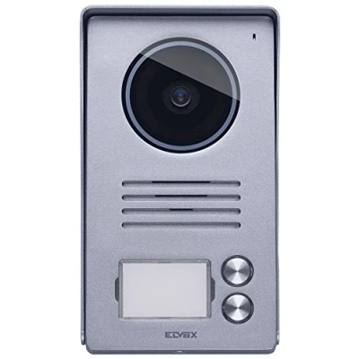 Immagine di Vimar 40921.P2 Targa esterna audio/video in alluminio, per videocitofono vivavoce a colori LCD 7in con cornice parapioggia, 2 pulsanti, installazione parete
