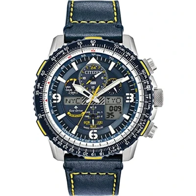 Immagine di Citizen Orologio Analogico Digitale Solare Uomo con Cinturino in Pelle JY8078 01L