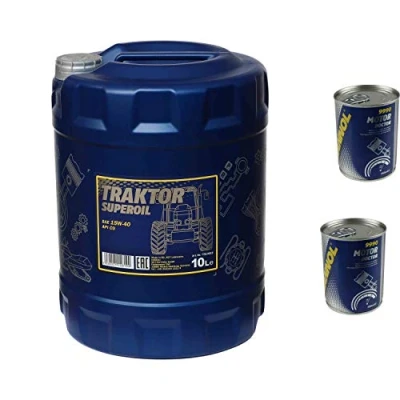 Immagine di Mannol Traktor Superoil 10 l Olio motore per trattore 15W 40, con 2 confezioni di Motor Doctor
