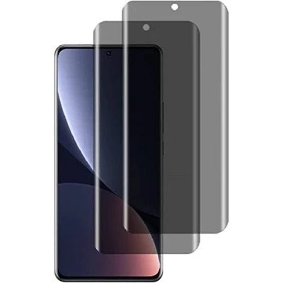 Immagine di Hkess 2 Pezzi Anti Spy Pellicola Protettiva in Vetro Temperato per Xiaomi Mi 11 Ultra, Copertura Completa Privacy Protezione Schermo, Spia Durezza 9H Film