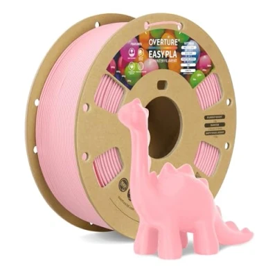 Immagine di OVERTURE Filamento Easy PLA 1.75mm, 1kg Bobina(2.2lbs), Precisione Dimensionale +/ 0.02 mm, per Stampante 3D (Easy Rosa)