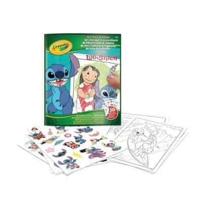 Immagine di Crayola, Album da Colorare con Sticker Lilo&amp;Stitch, 32 pagine e 4 fogli di adesivi inclusi, 04 0900G
