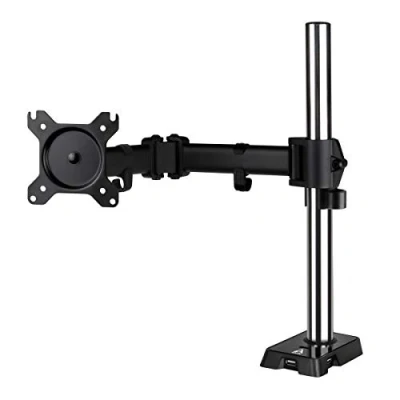 Immagine di ARCTIC Z1 (Gen 3) Braccio Monitor per Scrivania, Inclinabile e Ruotabile Schermi Televisori da 13&quot; a 43&quot;/49&#039;&#039; Ultrawide, Fino 15 kg, Hub 3.0 USB 4 Porte con Alimentatore Nero