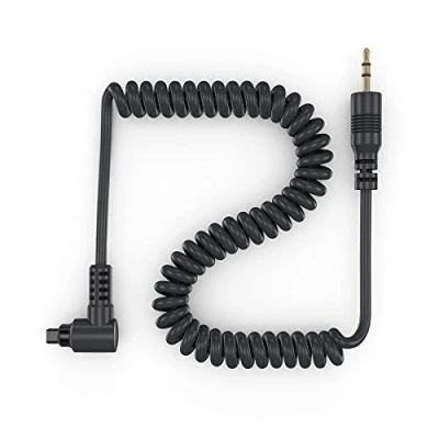 Immagine di ayex Cavo adattatore a spirale adatto ad esempio per scatto remoto timer su Canon N3 EOS R5 1D X Mark II 5D IV 5DS 6D 7D 3 1V 10D 20D 20Da 30D 40D 50D
