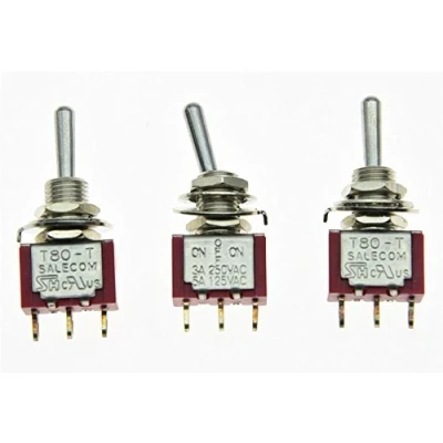 Immagine di Salecom 3 x SPDT posizione on/off della chitarra mini interruttore a levetta auto/barca interruttori