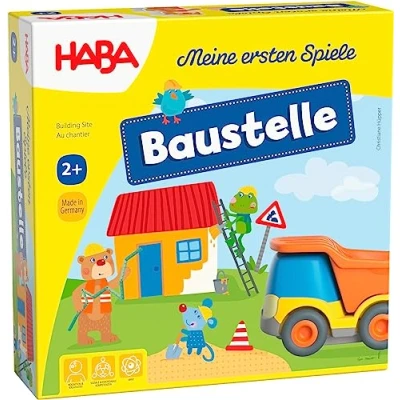 Immagine di HABA 305211 I miei primi giochi cantiere, gioco memo cooperativo con veicolo Kullerbü e storia della lezione, dai 2 anni in su