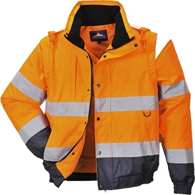 Immagine di Portwest C468ORRL Bomber Alta Visibilità 2 in 1, Arancione, Large