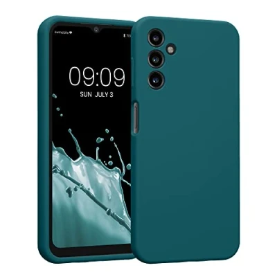 Immagine di kwmobile Custodia Compatibile con Samsung Galaxy A14 5G Cover Back Case per Smartphone in Silicone TPU Protezione Gommata petrolio matt