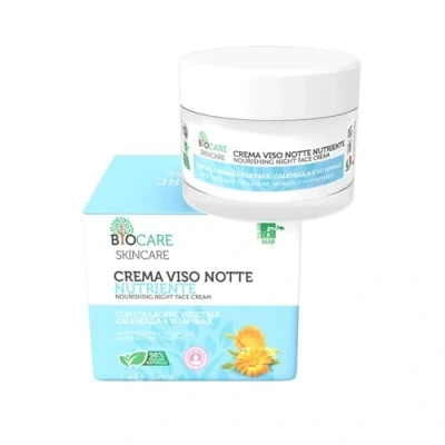 Immagine di BioCare Crema Viso Nutriente Notte, 50ml, con Collagene Vegetale, Calendula E Vitamina