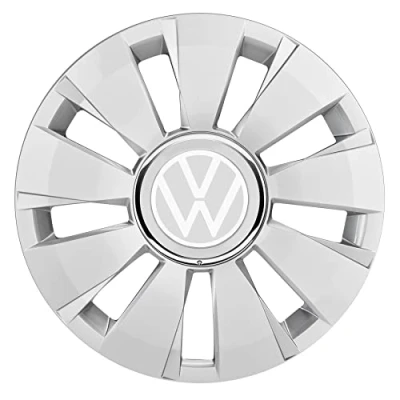 Immagine di Volkswagen 1S0071454BYEH copricerchi (4 pezzi) in acciaio, 14 pollici, colore argento